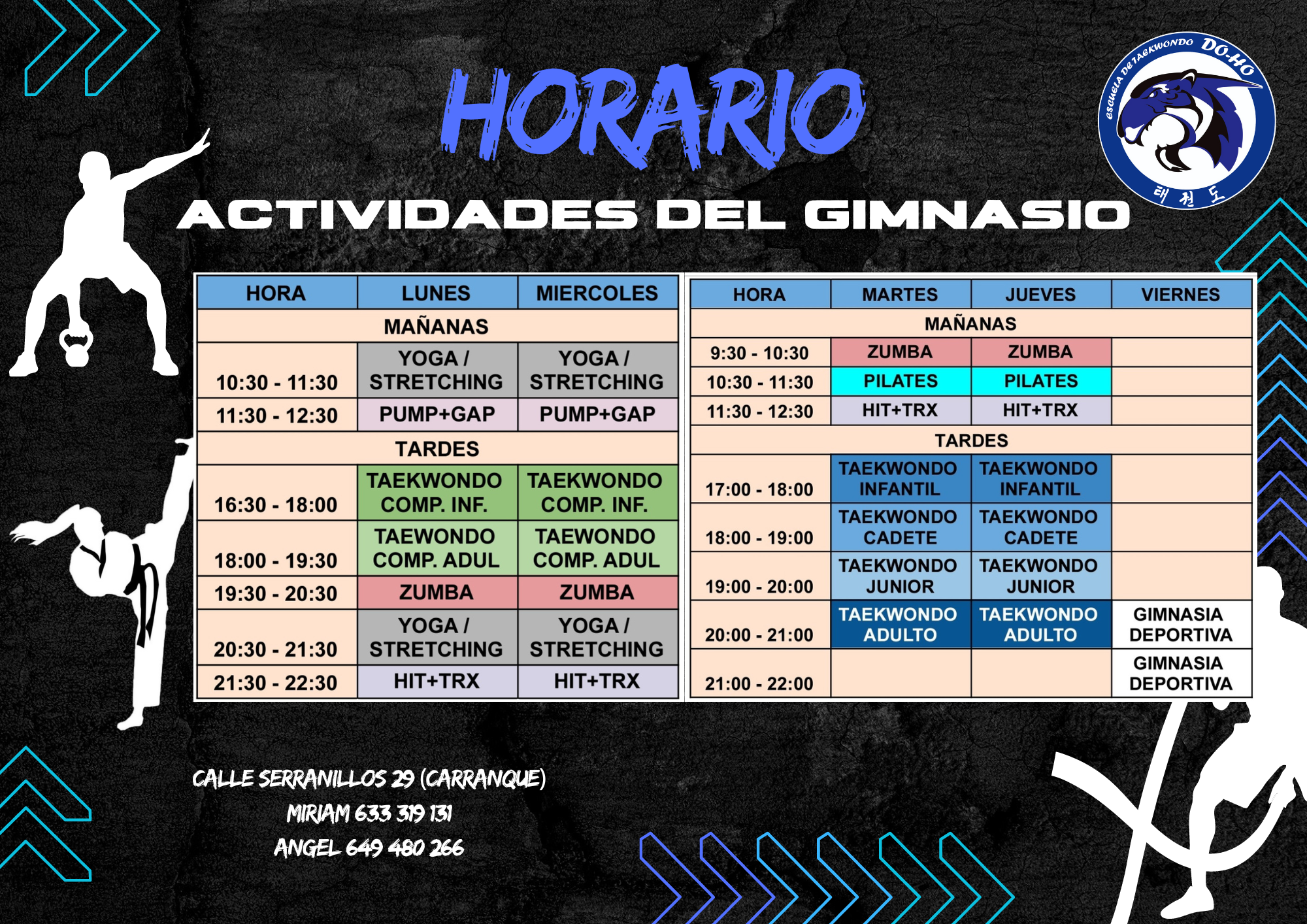 Cuadrante de horarios
